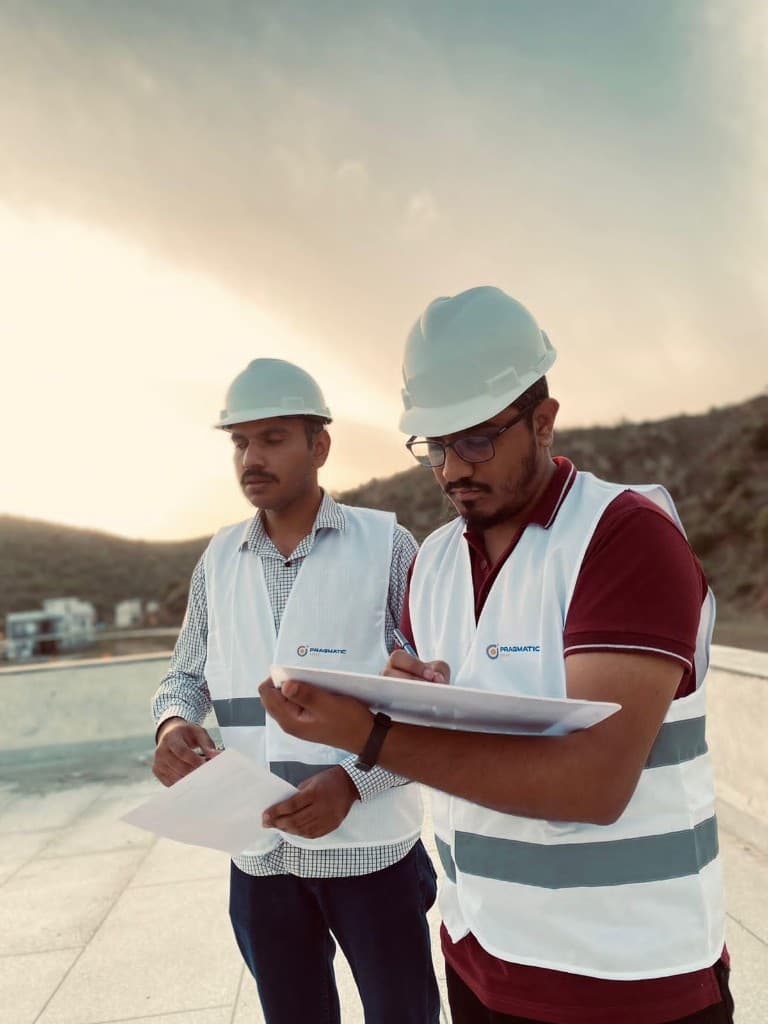 Pragmatic Solutions team on project site